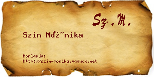 Szin Mónika névjegykártya