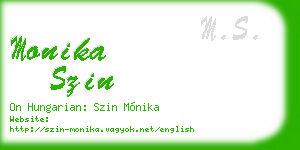 monika szin business card